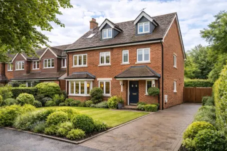 End-of-terrace house near Guildford station with contemporary shaker-style kitchen