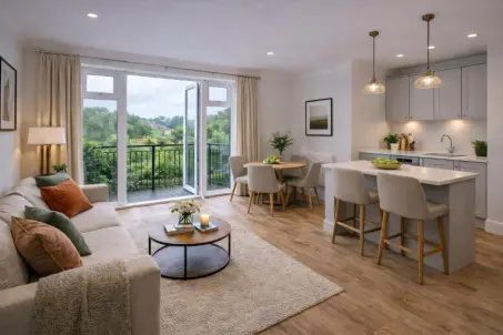 Modern apartment near Guildford station with useful built-in storage