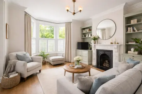 Period conversion flat near East Croydon with bright bay-fronted sitting room