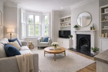 Period conversion flat near Priory Park with well-proportioned open-plan living space