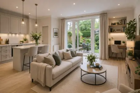 Garden flat near the Pantiles with study nook for home working