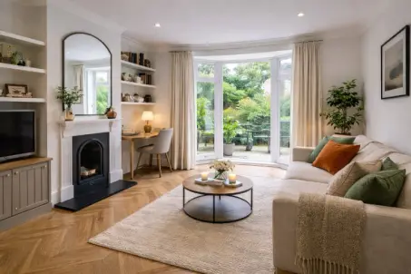 Garden flat near Bromley South with bright bay-fronted sitting room