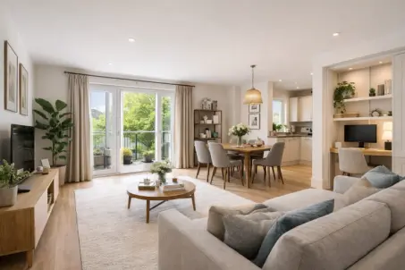 Purpose-built flat near Bromley South with useful built-in storage